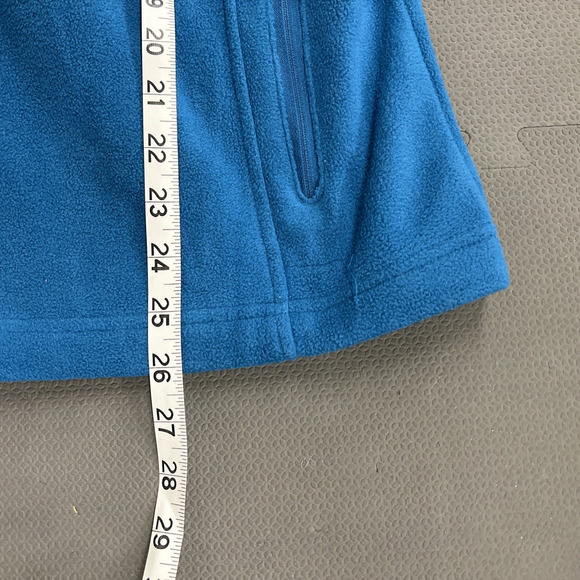 Columbia Fleece Jacket Size XL Full Zip Mock Neck Pockets Teal EUC FS Charity - Picture 10 of 10